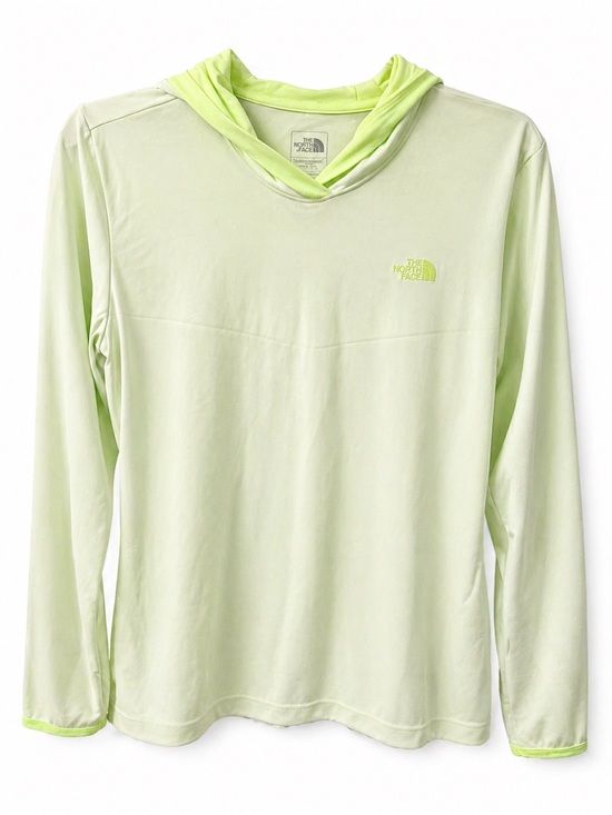 The North Face Tops - The North Face Hooded Long Sleeve Top - Pale Lime Green